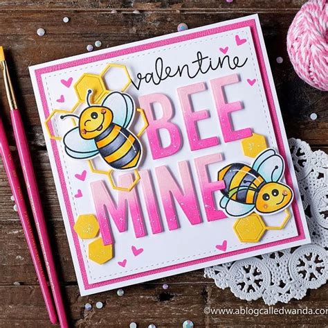 Honey Bee Stamps 🐝 On Instagram 💗💗💗repost Stampcatwg ・・・ Bee Mine