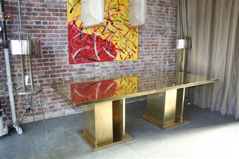 Spectacular 60 S Cittone Brass Dining Table At 1stdibs