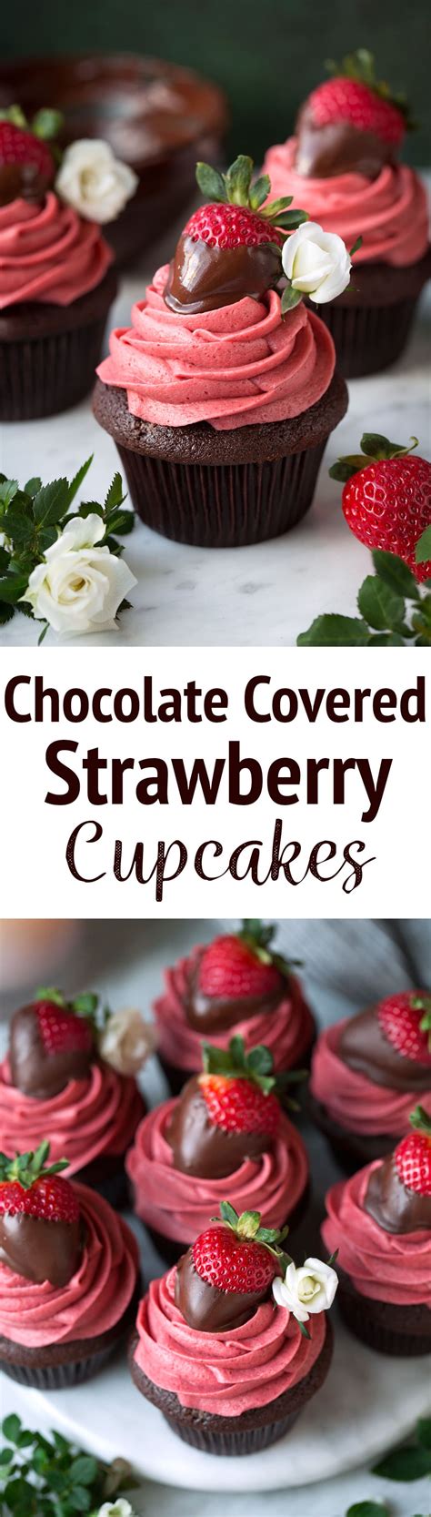We found your new netflix + chill snack. Chocolate Covered Strawberry Cupcakes Recipe — Dishmaps