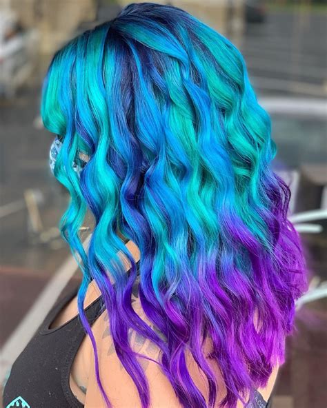 Incredible Examples Of Blue Purple Hair In In Mermaid Hair Color Blue Purple