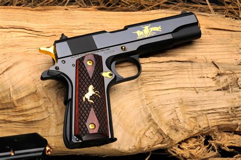 Colt Texas Longhorn Series 70 45 Acp 1911 With 24kt Gold Finish For
