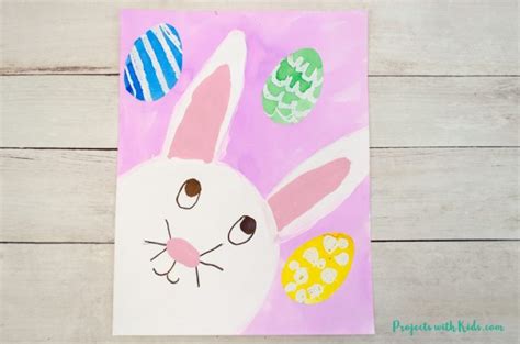 The Cutest Easter Bunny Painting For Kids To Make Projects With Kids