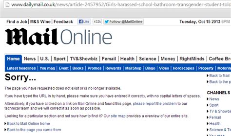 Uks Daily Mail Removes False Trans Harassment Story Transadvocate