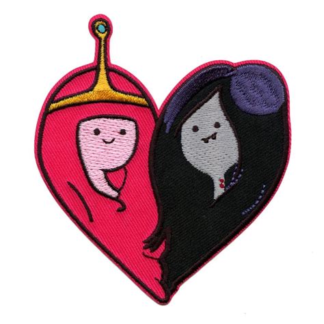 Adventure Time Pb And Marcy Heart Patch Cartoon Network Animation