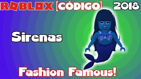 CÓdigo Para Juego De Roblox Sirenas Fashion Famous 2018 Youtube