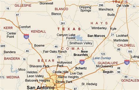 Smithson Valley Texas Area Map More