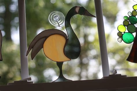 Items Similar To Stained Glass Goose Suncatcher X On Etsy