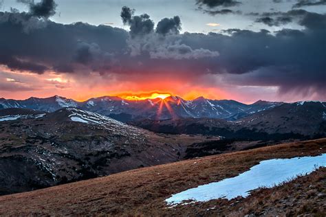 Sunset In Rocky Mountain National Park Sunset View From Tr Flickr