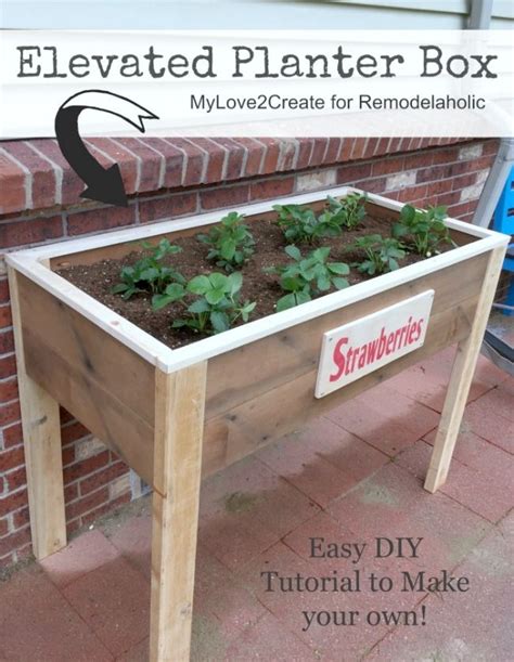 Make Your Own Elevated Planter Box With Free Building Plans At