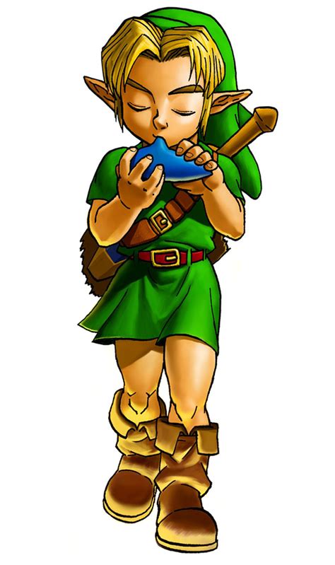 Young Link And Ocarina Art The Legend Of Zelda Ocarina Of
