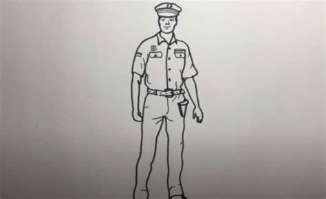 How To Draw Police Officer Step By Step