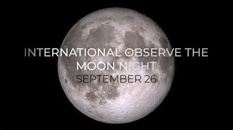 International Observe The Moon Night Sept 26 2020 Youtube