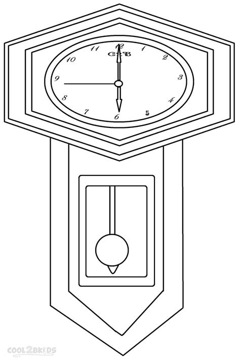 Printable Clock Coloring Pages For Kids Cool2bkids