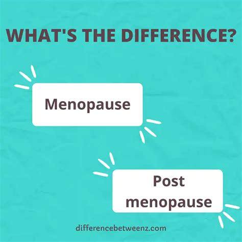 Difference Between Menopause And Postmenopause Difference Betweenz