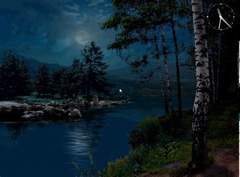 Night Waterfalls Free Screensaver 3d Mountain Lakes At Night Screensaver Mountain Lakes