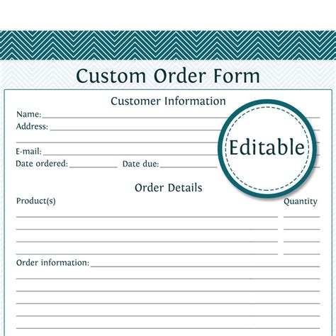 custom order form template charlotte clergy coalition
