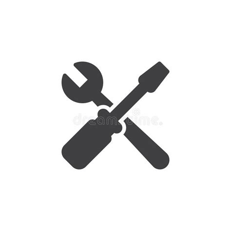 Crossed Spanner And Hammer Tools Stock Vector Illustration Of Plumb
