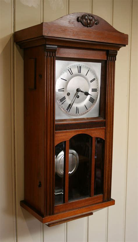 Antiques Atlas Walnut Westminster Chime Three Glass Wall Clock