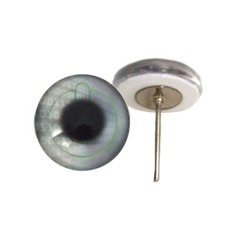 Power Button Cyberpunk Glass Eyes On Wire Pin Posts Handmade Glass Eyes