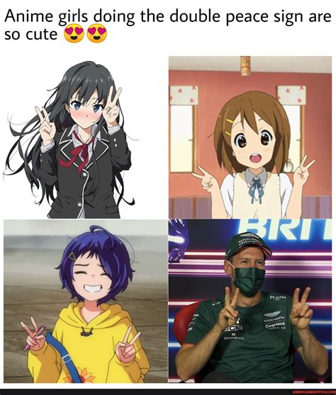 Anime Girls Doing The Double Peace Sign Are So Cute Americas Best