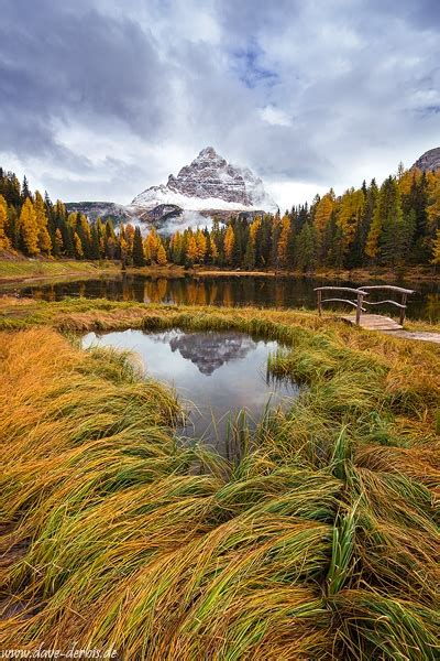 Autumn Reflections Lago De Antorno Dolomites Italy Dave Derbis