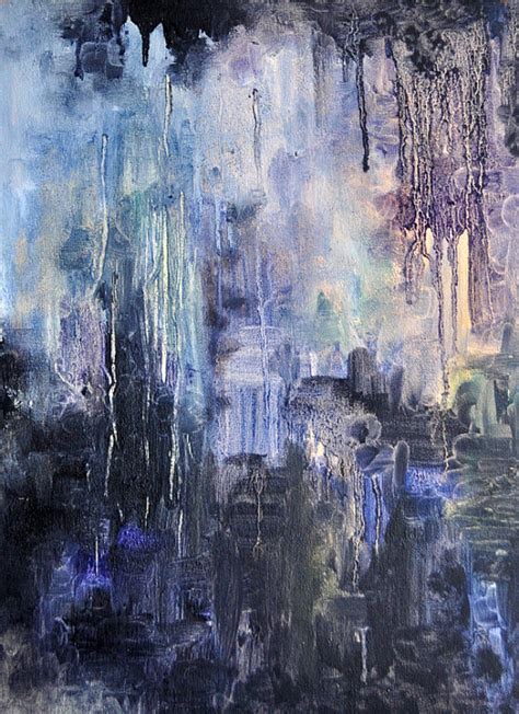 Daily Painters Abstract Gallery Dark Forest Original Oil Painting By