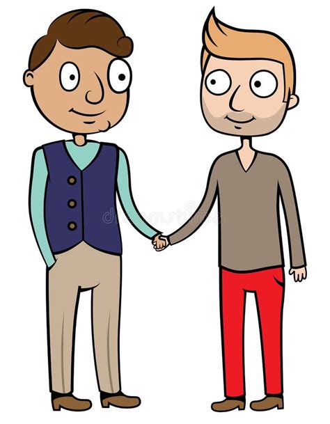 Happy Gay Homosexual Couple Stock Vector Illustration Of Friendship