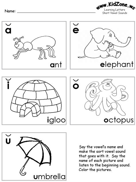 Short Vowel Vowels Worksheets For Kindergarten Pdf Kidsworksheetfun