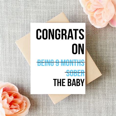 Funny New Baby Card Funny Congrats Card Funny Etsy