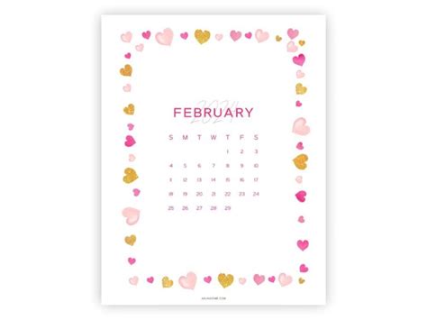 Cute February 2024 Calendar Anjahome