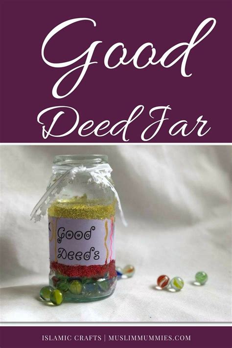 Islamic Crafts Good Deed Jar Good Deeds Jar Islam