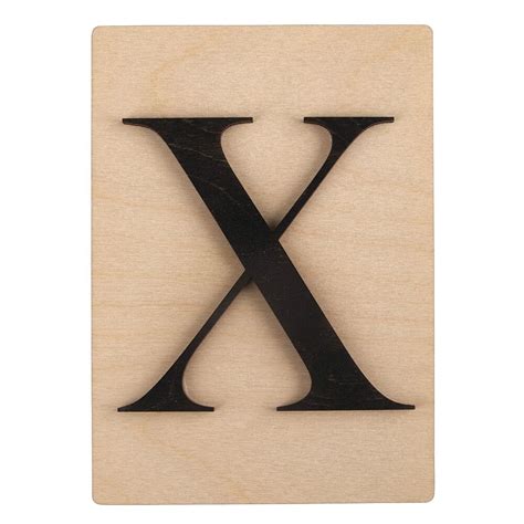 Houten Letter X 105x148cm Scrabble Style Knutselen Avabe