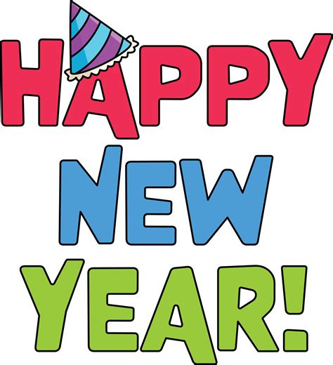 Happy New Year January 1 Cartoon Colored Clipart 13137401 Vector Art at