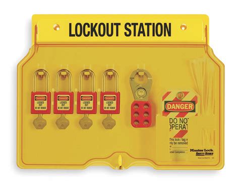 MASTER LOCK Lockout Station, Filled, General Lockout 
