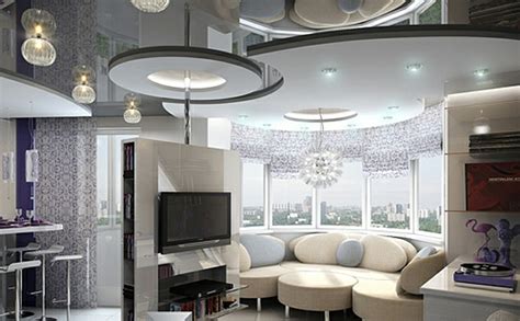 Suspended ceilings lower the ceiling height of an interior space thereby reducing the space that needs to be heated. Ceiling design in living room - amazing, suspended ...