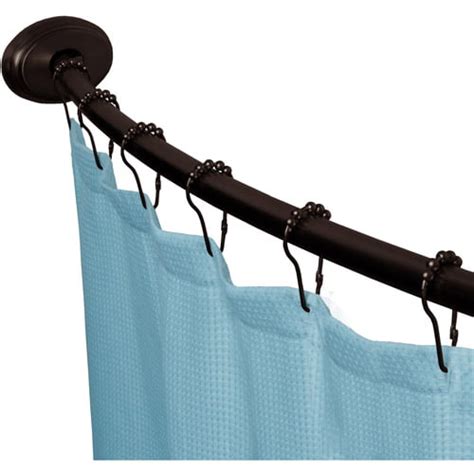 Smart Rod Single Curved Tension Shower Curtain Rod Oil Rubbed Bronze