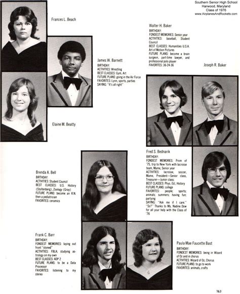 Southern Senior High School Class Of 1976 Yearbook Photos Airplanes