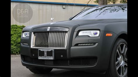 2015 Rolls Royce Ghost Wrap In Matte Black 3m Danda Customs Bellevue