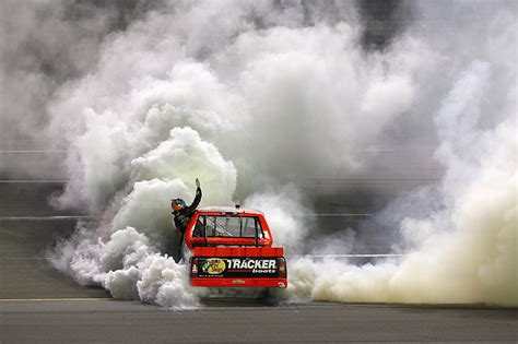 Hd Wallpaper Burnout Nascar Race Racing Smoke Truck Wallpaper Flare