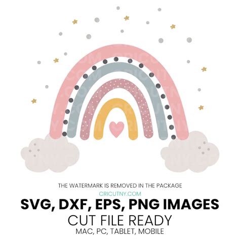 Modern Rainbow Svg Files For Cricut Rainbow Clipart Boho Svg Etsy In