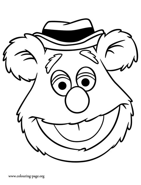 The Muppets Fozzie Bear Face Coloring Page