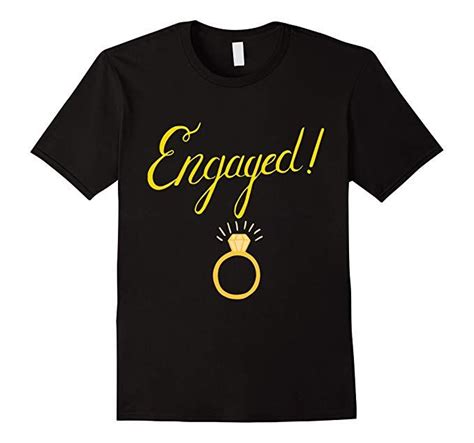 Mens Engaged T Shirt For Newly Engaged Couples 2xl Black Shirts