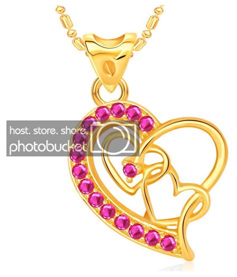 Vk Jewels Three Heart Valentine Gold Plated Pendant P G Vkp Ga Buy Vk Jewels Three