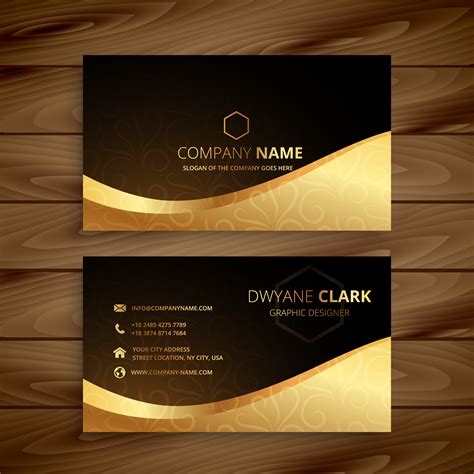 Luxury Golden Premium Business Card Design Download Free Vector Art