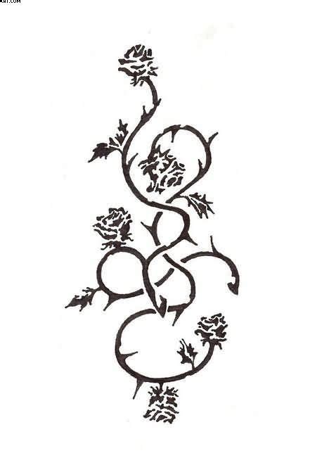 200+ meaningful rose tattoo designs for women and men (2021) hearts, thorns, vines, names rose is the king of flowers and therefore rose tattoos have huge popularity among tattoo lovers. Thorn Vine Drawing | Free download on ClipArtMag