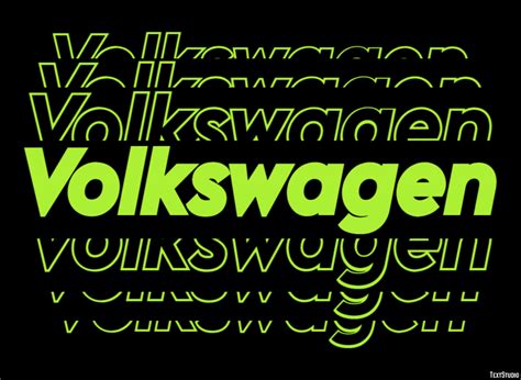Volkswagen Text Effect And Logo Design Brand Textstudio