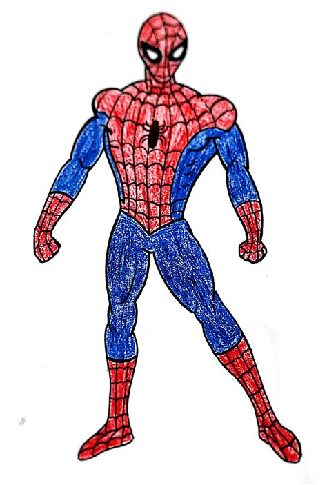 drawing spiderman