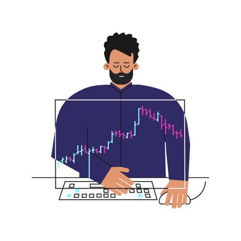 Stock Trader Computer Illustrations Royalty Free Vector Graphics