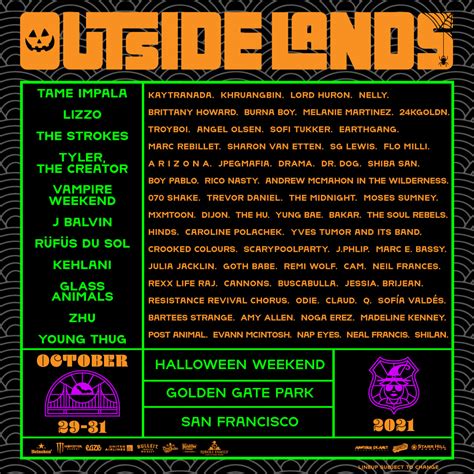 Outside Lands 2021 Lineup And Dates Announced Grooveist
