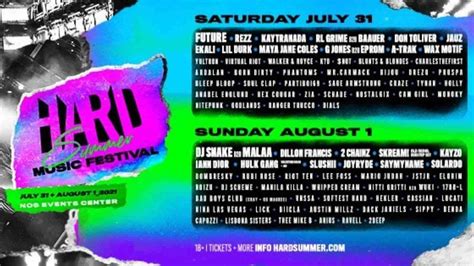 Hard Summer Announces Line Up For 2021 Festival Season